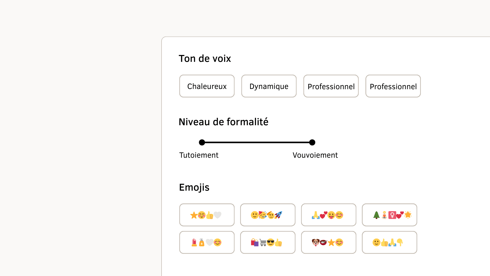 Activation Personal Shopper - Configuration entreprise